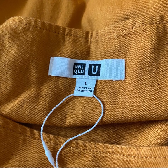 UNIQLO U sz L Denim Drawstring Dress new - Picture 6 of 8